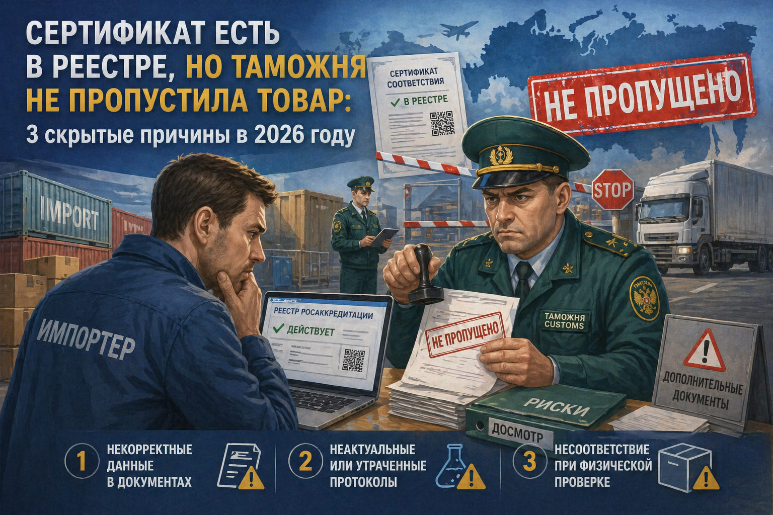 Сертификат есть в реестре, но таможня не пропустила товар: 3 скрытые причины в 2026 году
