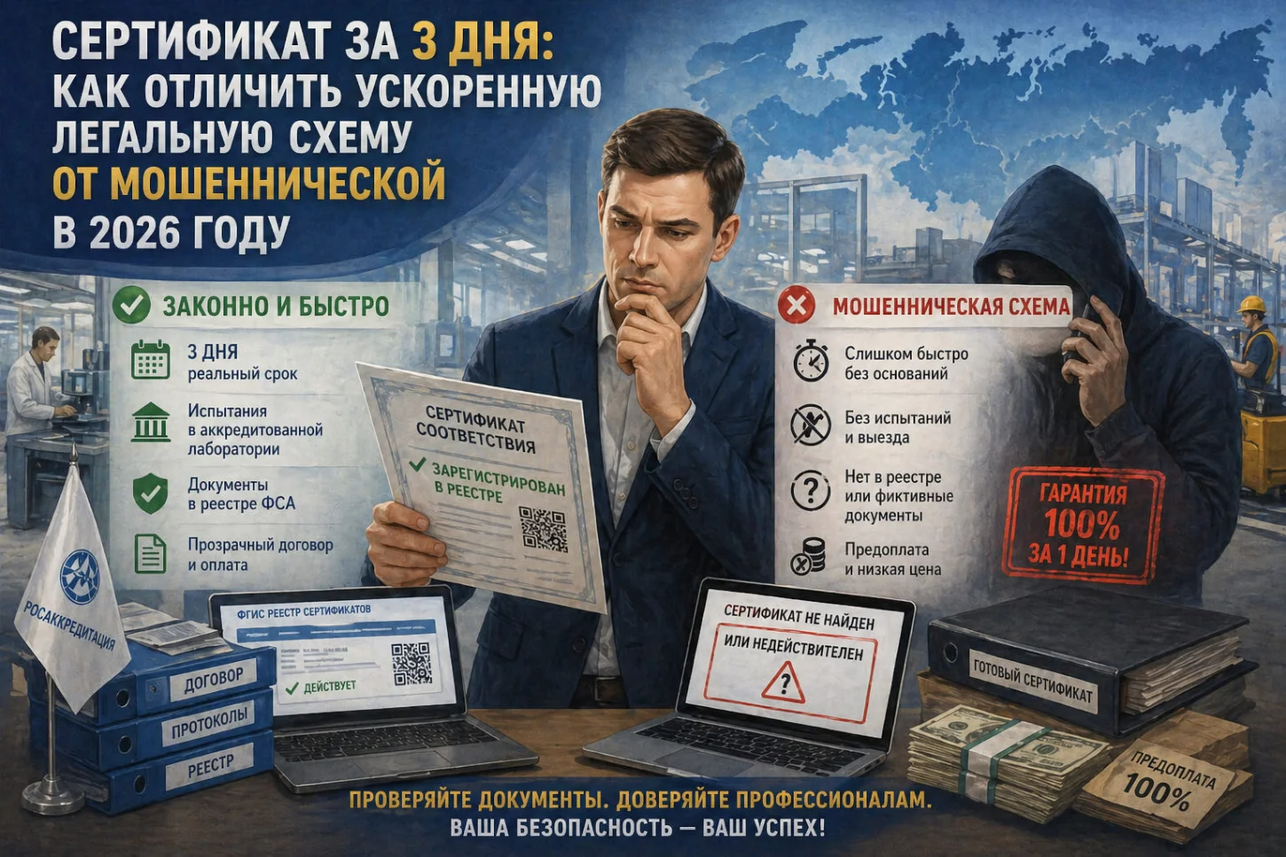 «Сертификат за 3 дня»: как отличить ускоренную легальную схему от мошеннической в 2026 году